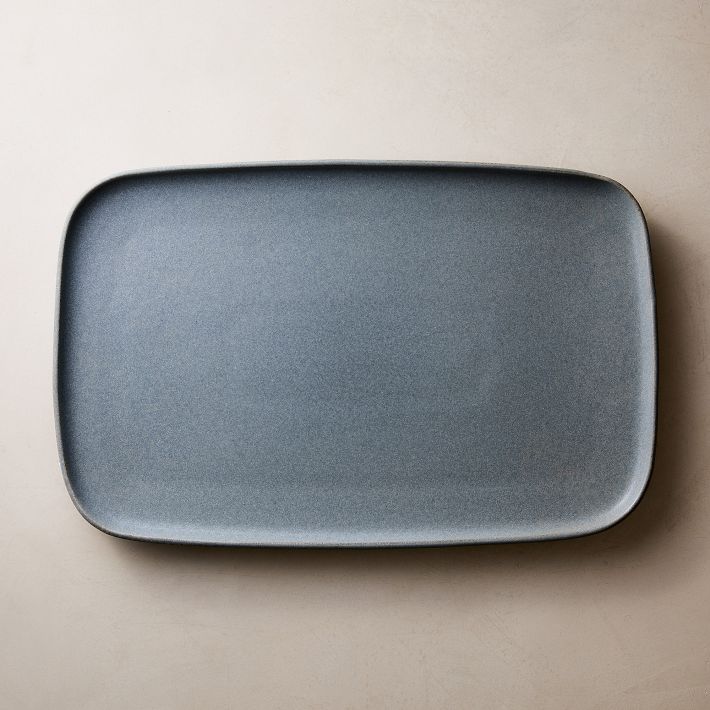 Arctic Blue Kanto Stoneware Serving Platter - X-Large