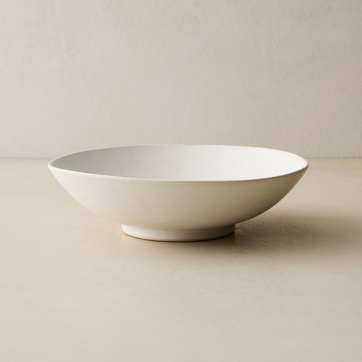 Kanto Stoneware Serving Bowls - 11” D, Ice white