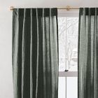 European Flax Linen Melange Curtain - Olive