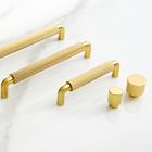 Knurled Drawer Hardware - Antique Brass