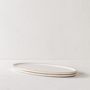 Oval Serving Tray, Stoneware