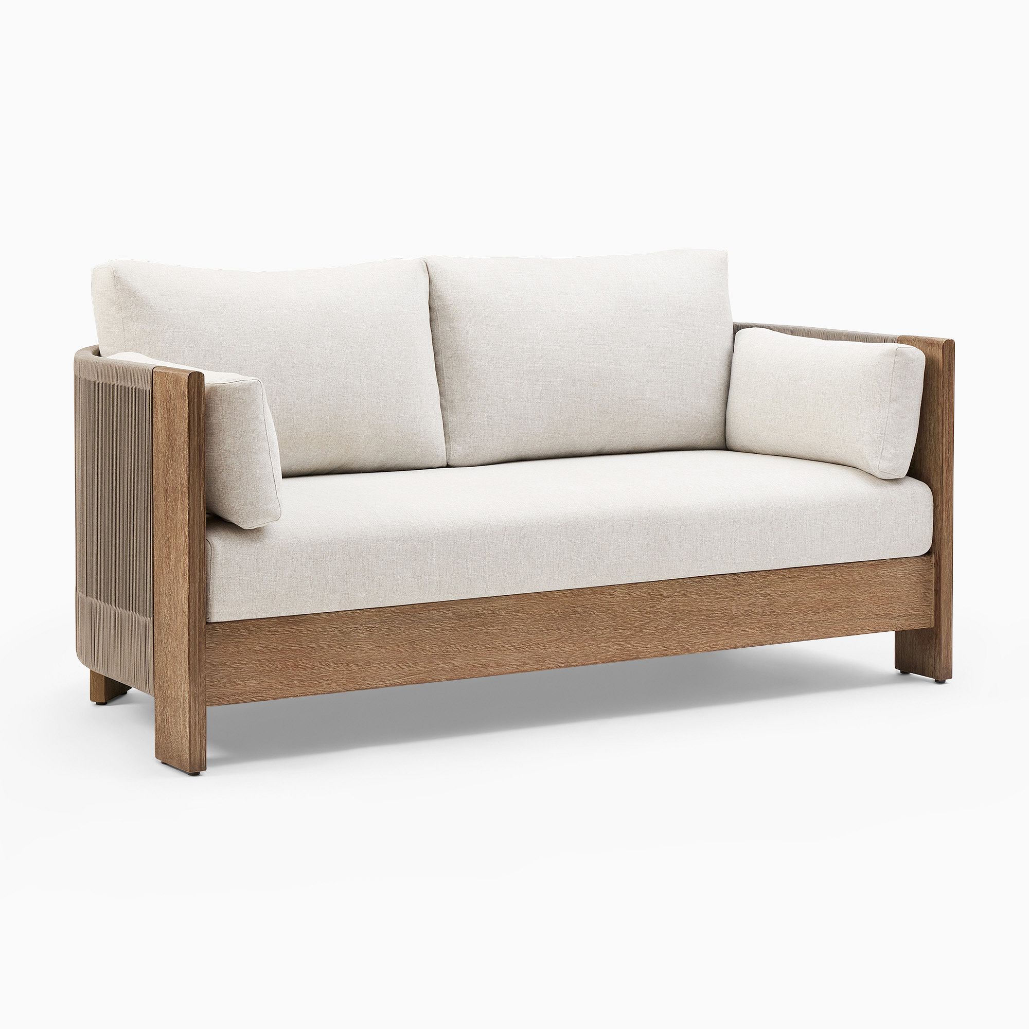 Porto Outdoor 66" Loveseat, Driftwood, Frost Gray