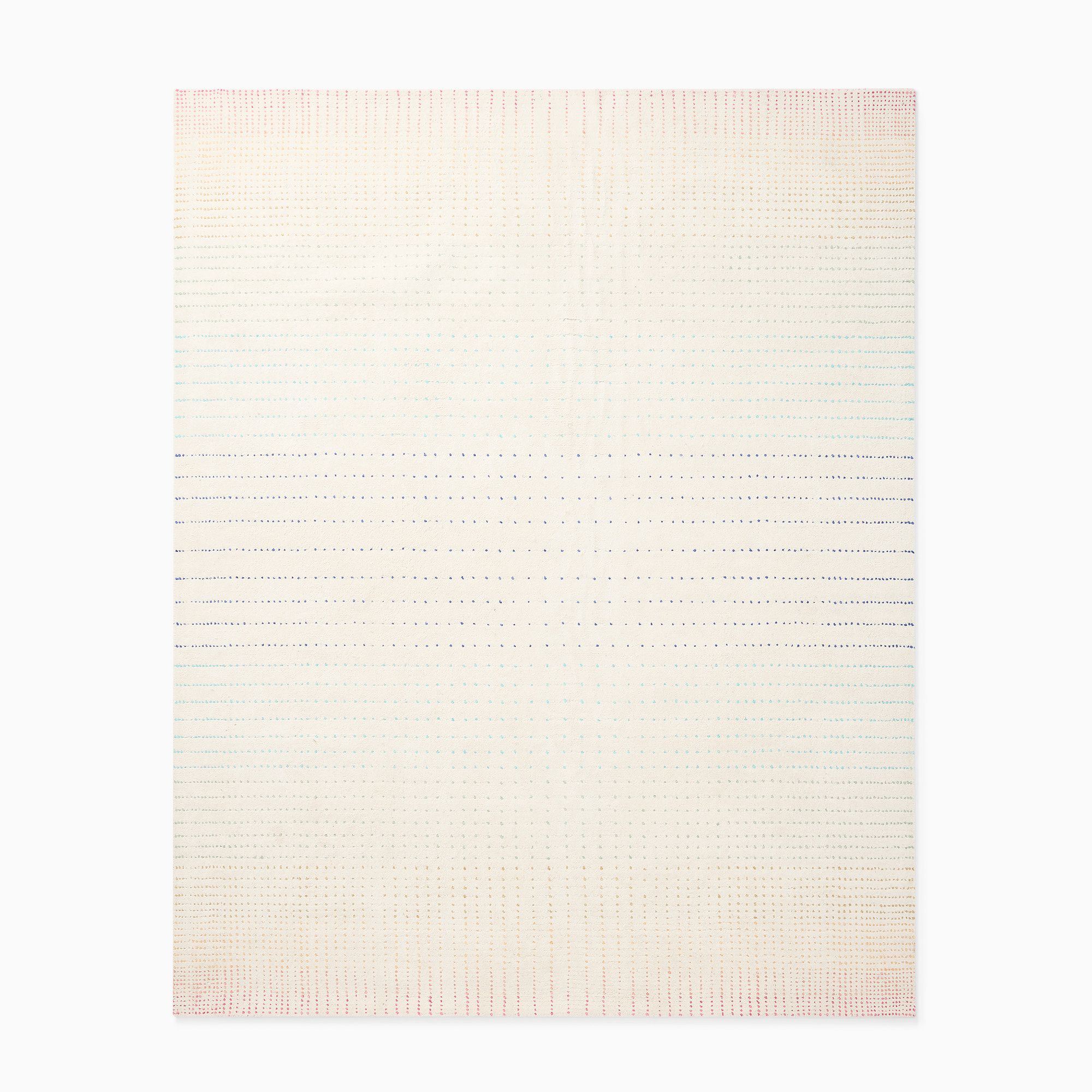 Graduated Dot Rug, Alabaster, 5x8