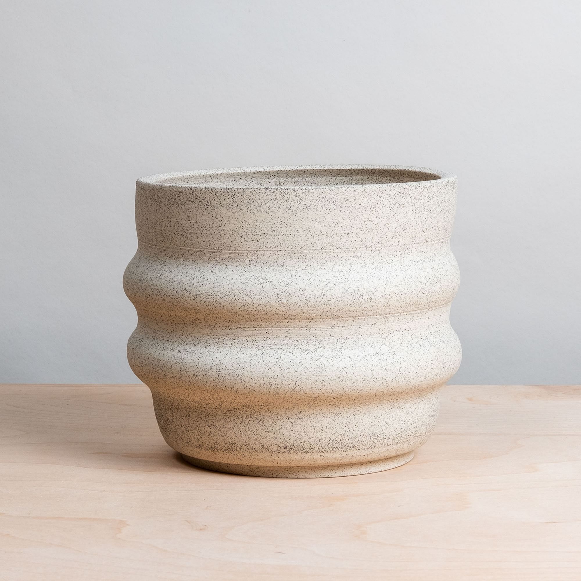 Bump Stoneware Planter Natural Small
