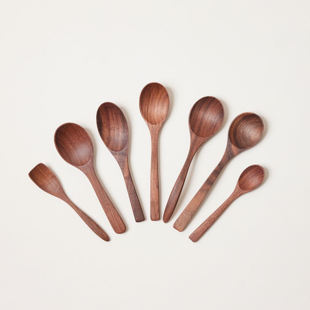 Farmhouse Pottery Essential Kitchen Little Spoons (Set of 7) - Walnut, Set of 7