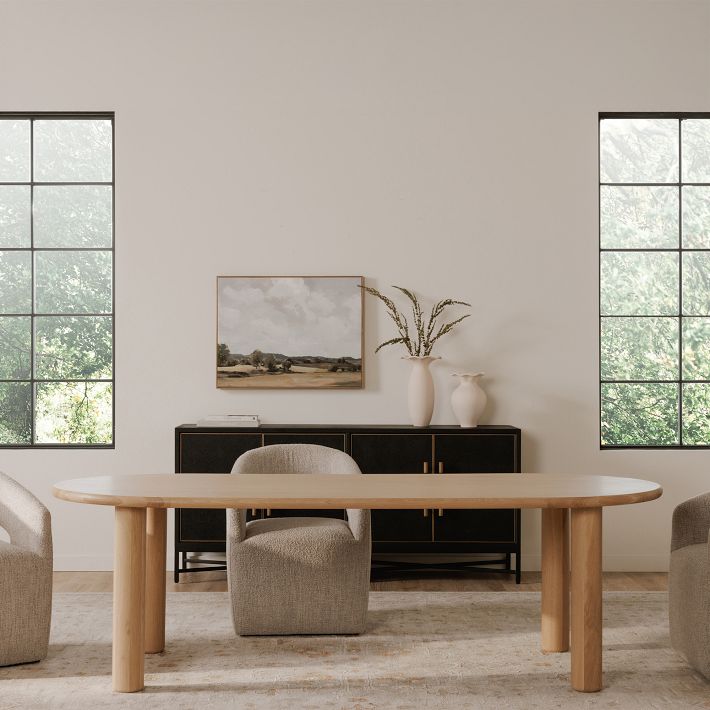 Kosciusko Oak Oval Dining Table (78&quot;&ndash;96&quot;)