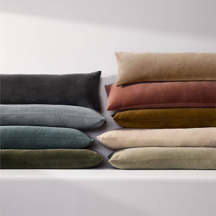 Classic Cotton Velvet Oversized Lumbar Pillow Cover