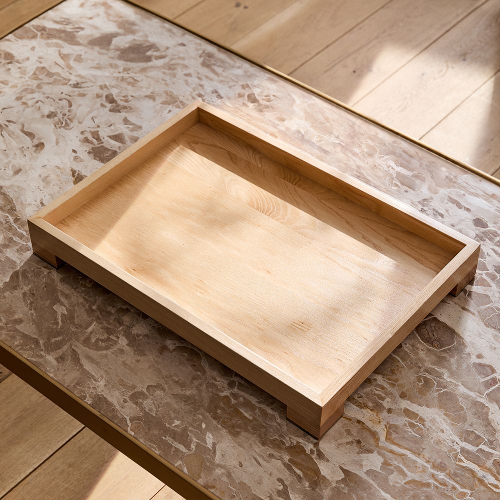 Pedestal Wood Trays - Light Ash, 20X14