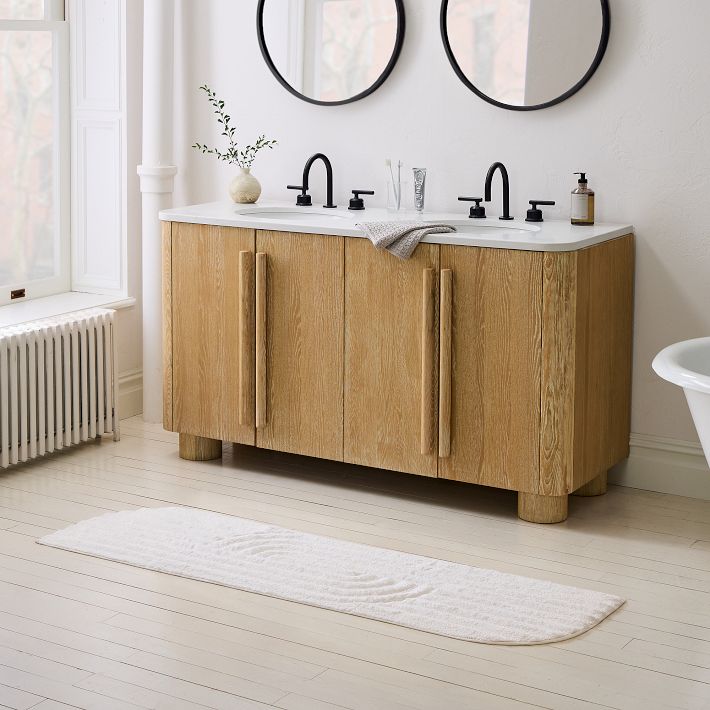 Shaped Swirl Bath Runner