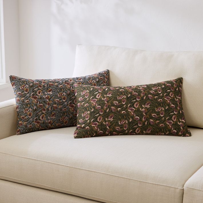 Modern Floral Lumbar Pillow Cover