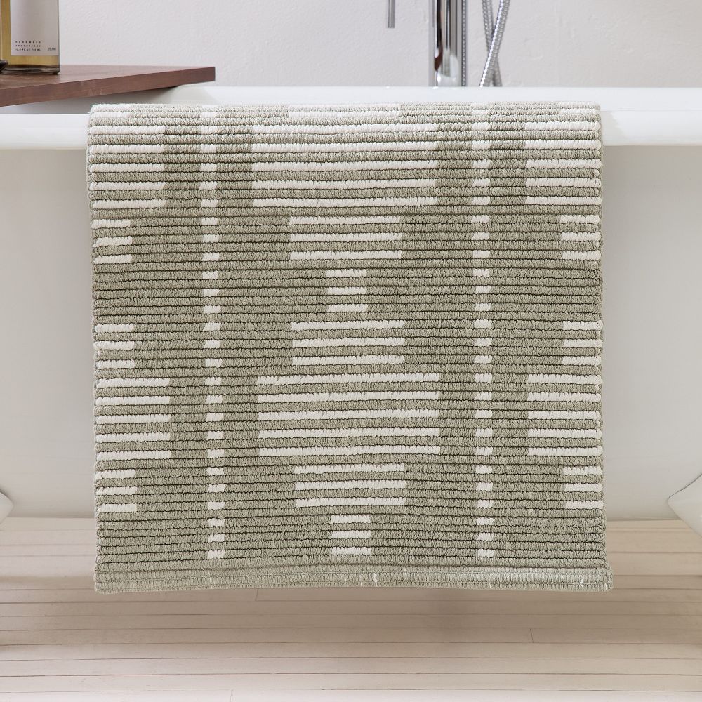 Riad Bath Mat - 20x34, Soft Sage