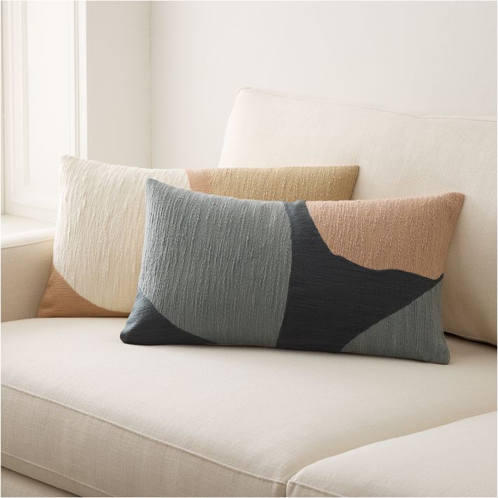 Rounded Shapes Crewel Pillow Cover West Elm