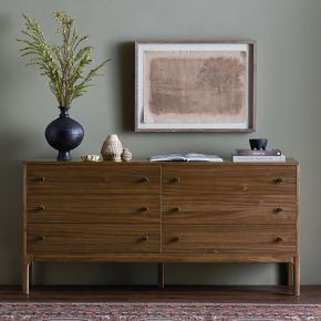 Berriman 6-Drawer Dresser Modern Walnut Storage Solution