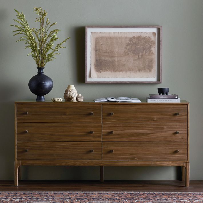 Berriman 6-Drawer Dresser Modern Walnut Storage Solution West Elm