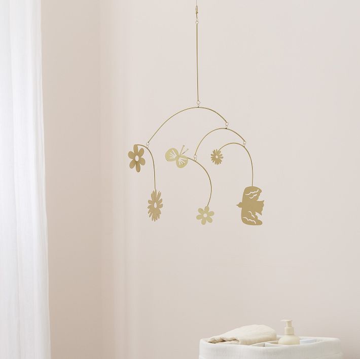 Brass Flora &amp; Fauna Mobile