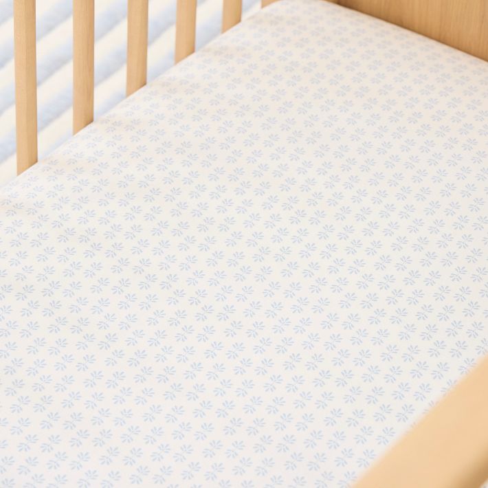 Mini Palm Crib Fitted Sheet Organic Cotton Bedding West Elm
