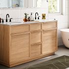Hutchinson Oak Double Bathroom Vanity (60") | West Elm