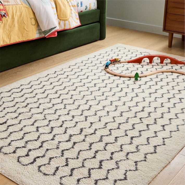 west elm 大判ラグ Kids Washable Zig Zag Rug | West Elm