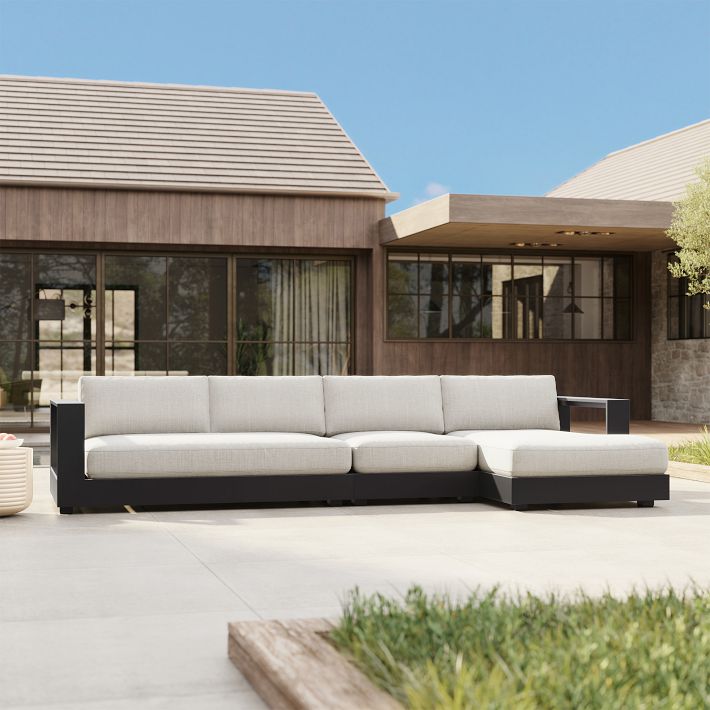 Telluride Aluminum Outdoor 3-Piece Chaise Sectional (148&quot;)