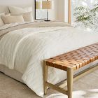 European Flax Linen Cotton Ripple Quilt &amp; Shams