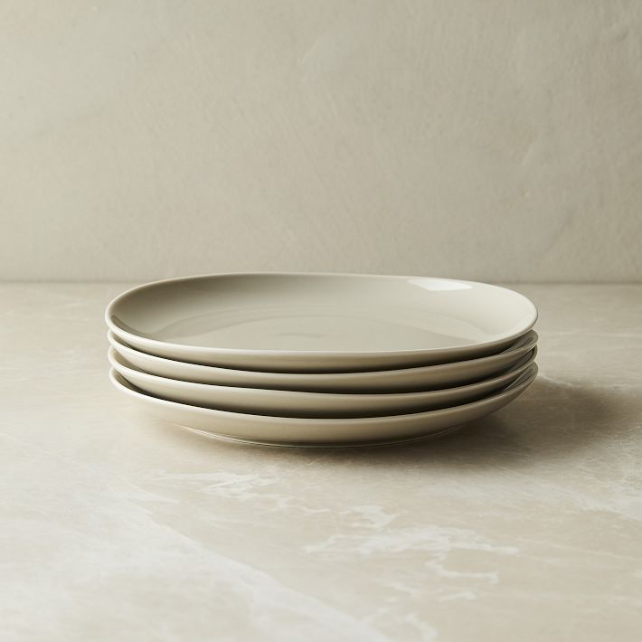 Organic Shaped Porcelain Salad Plate Set of Modern Elegance