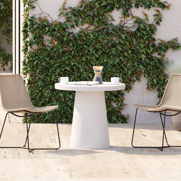 Concrete Indoor/Outdoor Pedestal Dining Table West Elm