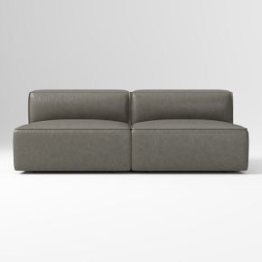 Remi Leather 2-Piece Armless Sofa (70")