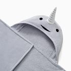 Kids Narwhal Hooded Bath Wrap