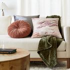 Painted Velvet Pillow Cover &amp; Throw Set