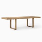 Portside Wood Outdoor Extendable Dining Table (76.5&quot;&ndash;106&quot;) &amp; Stacking Chairs Set