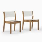 Portside Wood Outdoor Extendable Dining Table (76.5&quot;&ndash;106&quot;) &amp; Stacking Chairs Set