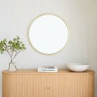 Metal Framed Round Wall Mirror - 24&quot;