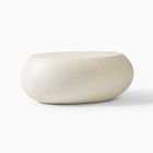 Open Box: Pebble Indoor/Outdoor Oval Coffee Table (36") - White Concrete
