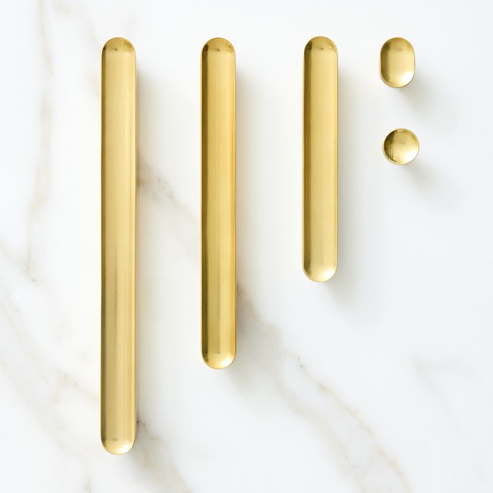 4" Pill Hardware - Antique Brass