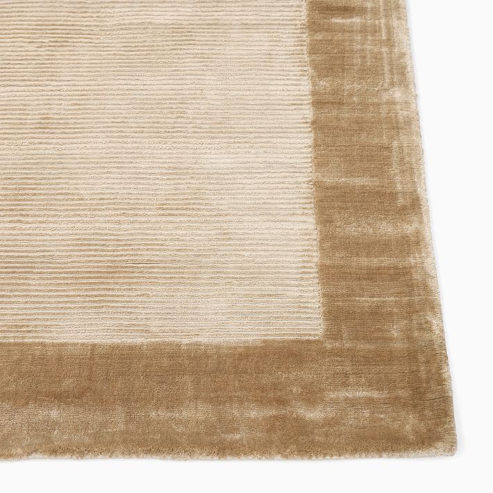TENCEL™ Frame Rug - Sustainable Handwoven Elegance | West Elm