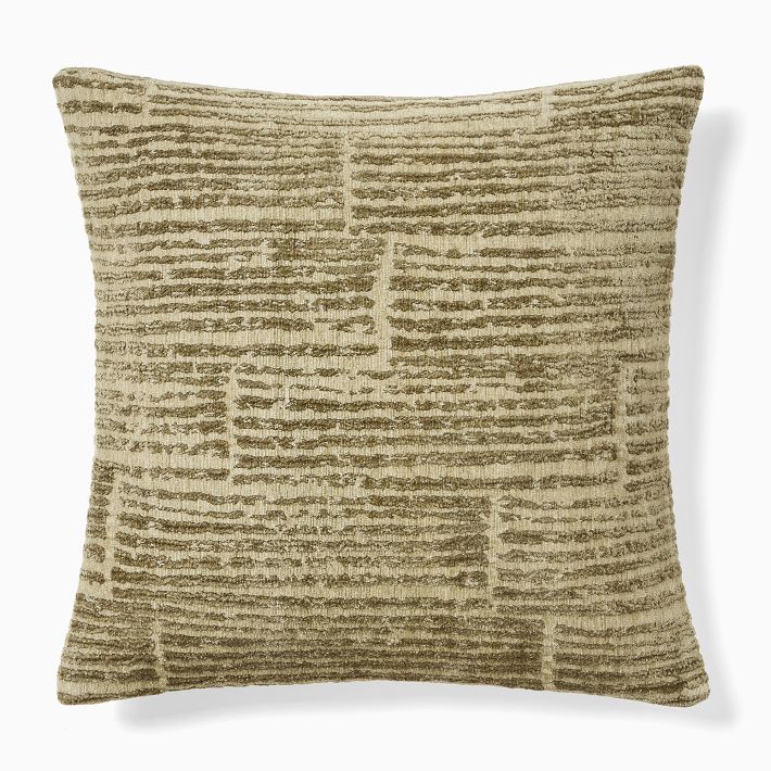 Striated Chenille Pillow Cover and Insert