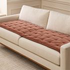 Quilted Cotton Velvet Sofa Overlay