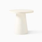 Concrete Pedestal Outdoor Round Dining Table (32&quot;&ndash;60&quot;) &amp; Westport Stacking Arm Dining Chairs Set