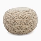 Sunburst Macrame Pouf