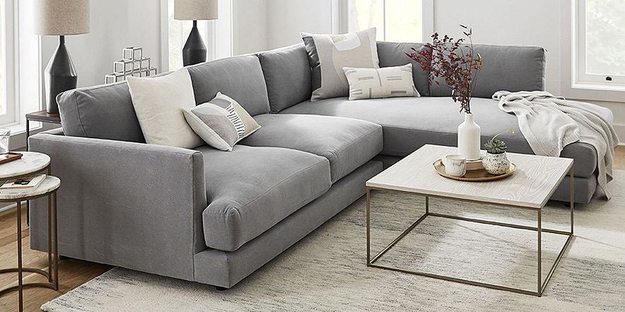 送料3.3万円込　アメリカ購入　West elm グレー L字型 ソファ 送料3.3込 アメリカ購入 West elm グレー L字型 ソファ