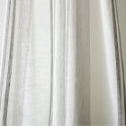 Textured Luxe Stripe Linen Curtain - Frost Grey