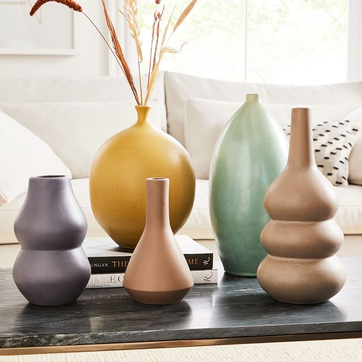 Crackle Glazed Ceramic Vases
