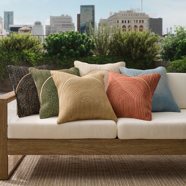 Woven Arches Indoor/Outdoor Pillow West Elm