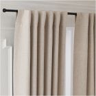 Open Box: Custom Size European Flax Linen Blackout Curtain - Natural