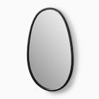Organic Textured Metal Oval Wall Mirror
