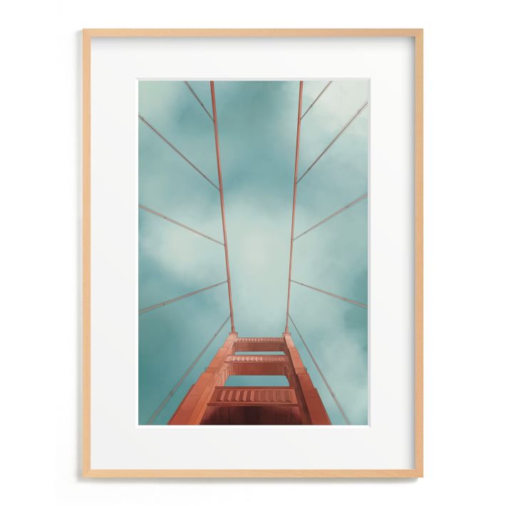 San Francisco Golden Gate Bridge Framed Wall Art by Minted for West Elm