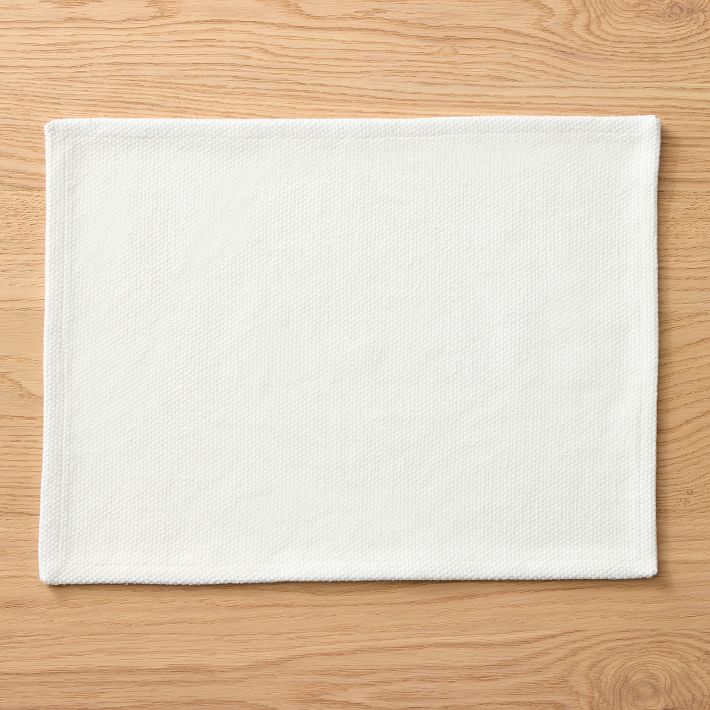 West Elm Textured Canvas Cotton Placemat, Set of 8