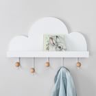 Open Box: Sydney Cloud Shelf With Hooks, 2 Ft, Simply White, WE Kids