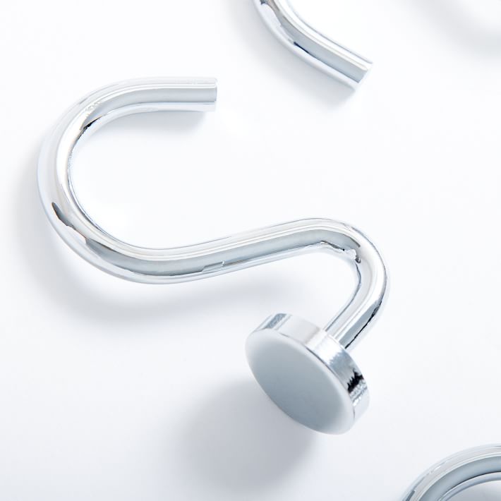 Modern Shower Curtain Rings (Set of 12) - Chrome, Set of 12