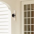 Weston Fluted Glass Double Short Indoor/Outdoor Sconce (16&quot;)